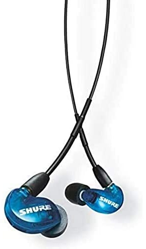 Shure AONIC 215 Wired Sound Isolating Earbuds, Clear Sound, Single Driver, Secure In-Ear Fit, Detachable Cable, Durable Quality, Compatible with Apple & Android Devices - Blue