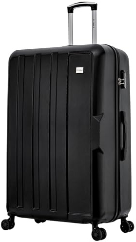 FLYMAX 24 Medium Suitcase 4 Wheel Lightweight Luggage Hard Shell ABS Travel Case Hold Check in Fits 15kg - 20kg Medium Size + 3 Digit Lock + Telescopic Handle 69 Litre Capacity