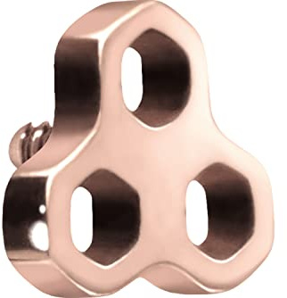 PIERCINGLINE Titan Schraubaufsatz mit Gewinde 0,9 mm HONIGWABEN Piercing Aufsatz Ersatz Roségoldfarben