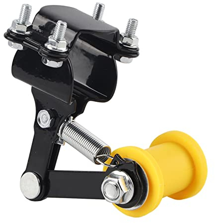 Chain Tensioner, Universal Motorcycle Chain Tensioner Guide Dirt Pit Bike Chopper Motorcycle Chain Tool with Backup Long Adjuster (Chain regulator/black)