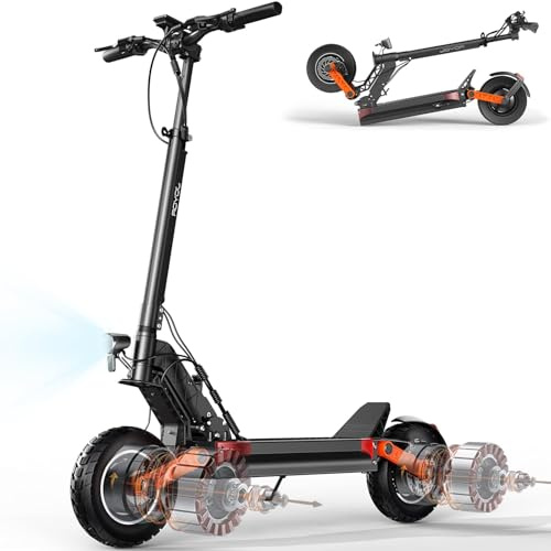 Monopattino Elettrico, autonomia 60-90 km, 48/60V 18Ah, portata 150 kg, doppio ammortizzatore, freni a disco anteriori e posteriori, monopattino elettrico pieghevole per adulti (nero-S10-Z)
