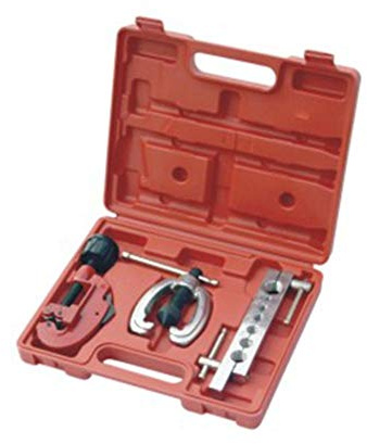 Juego de escariador de tres piezas para doblador de tuberías, caja de plástico cromado, juego de herramientas para ensanchar aire acondicionado