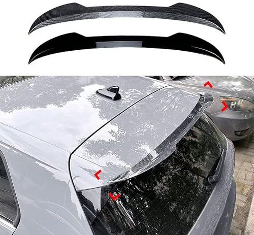 AMAIR Auto Spoiler Posteriori per Volkswagen Golf 8 Golf MK8 GTI R,Bagagliaio Spoiler Alettone Labbro AntiGraffio Spoiler per Ala,A/Black