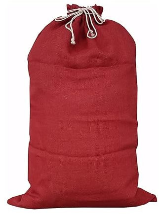 Großer Nikolaussack, Jutesack, Weihnachts-Sack, Weihnachten, Winter - Jute- (Rot, 120x70)
