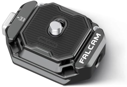FALCAM F38 Schnellwechselplatten Kit V2, Basis und Platte, mit 1/4 & 3/8 Adapter, Aluminiumlegierung, Anti-Lockerungs-Design, kompatibel mit Arca Swiss, für Stative/Einbeinstative/Stabilisatoren