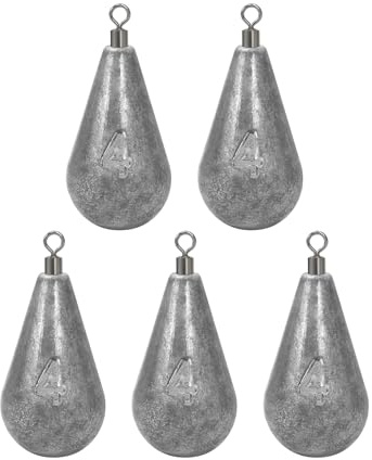 BLUEWING Casting Swivel Bell Sinkers Fishing Weights Drop Shot Dipsey Lead Saltwater, 4oz - 5pcs