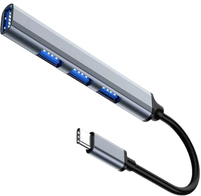 Youngwier Hub USB 3.0 | Rallonge de port USB, adaptateur USB à 4 ports | pour ordinateur de bureau, ordinateur portable, clé USB, imprimante, PC, claviers