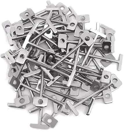 T-Pins Ersatz-Stahlnadeln, Fliesen-Nivelliersystem, 1,5 mm, Fliesen-Nivellierung, Böden, Wände, Bauwerkzeuge für 2 mm Fliesenspalt (100 Stück)