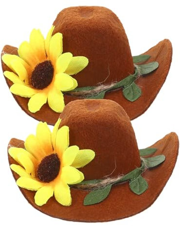 TINEASUR 10 Stk Partydekoration Cowboy-Flaschenaufsatz Mini-Cowboyhüte aus Filz Land the hallow halloween mitgebsel puppenhaus gastgeschenke hochzeit Weindekore Flasche kleine Hüte gefühlt