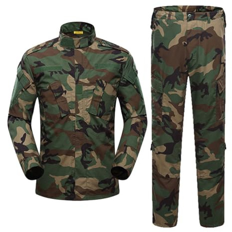 Oanviso Herren 2 Teilig Windjacke Tactical Übergangsjacke Combat Regenjacke Taktische Tarnung Cargo Hose Warm Winter Uniform Set Militär Anzug Männer Outdoor Jagdbekleidung
