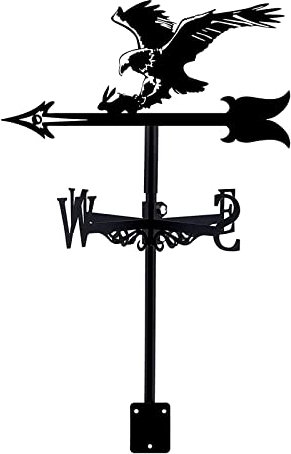 Generic Wetterfahne, Dach Ornament Im Freien Wetterfahne Europäische Art Schmiedeeisen Bald Eagle Geier Wetter Schaufel Windrichtung Garten Rasen Metall Halterung Wetter Schaufel