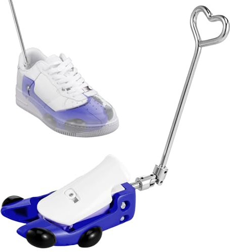 VAVPUP Écarteur de chaussures réglable en toile pour hommes et femmes, extenseur de chaussures de cowboy décontracté pour talons hauts, chaussures de sport pour homme et femme, pieds larges, bleu