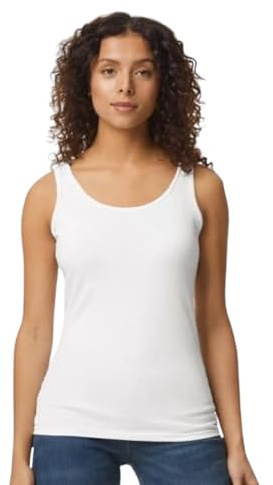 LE11® Women Vest Top Ladies Vest Top Women’s Cotton Tank Top Sleeveless Womens Tank Top Soft Lightweight Summer Tops for Women Basic Layering Vest Women Breathable Casual Camisole (White - 2XL)