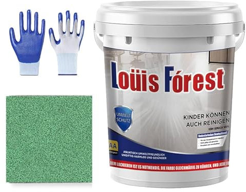 Louis Forest Epoxid-Bodenfarbe, Epoxid-Bodenfarbe, selbstnivellierende Beschichtung, geeignet für den Innen- und Außenbereich (Grün-a, 1 Liter)
