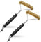 2 PCS BBQ Cleaning Brush Kit, Heavy Duty Brass BBQ Wire Brushes for Cleaning Pizza Oven Brush, BBQ Brush for Grill Cleaning Brush, Oven Cleaning Brush, Barbecue Wire Brushes for Grill Cleaner
