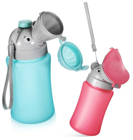 2 Pcs Portable Baby Child Potty Urinals for Travel | Abs+pp Build, Bucket Shape, No Leakage Sealing Performance, Lightweight Ergonomic Design for Indoor Use