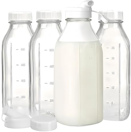 Gvblkq Bocaux à boissons, tasses en verre de grande capacité, bouteille d'eau de voyage étanche, poignée de transport sûre, récipient à boisson multi-usage, stockage de thé glacé limonade