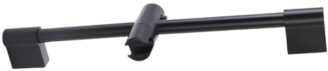 Vvikizy Barre Coulissante de Douche, Barre Coulissante de Douche à Main Réglable en Métal Ronde avec Conception à Bouton-poussoir, pour économiser de L'espace dans la Salle de Bain 40 (Noir)