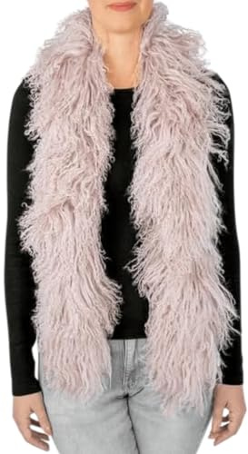 LIRA Deko Damenschal – 100% echtes tibetisches Lammfell fell schal damen mit luxuriöser Boa Design | Weicher und kuscheliger Schal für Herbst und Winter | Erhältlich in vielen eleganten Farben