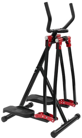 Entrenador elíptico plegable de acero con pantalla LCD, bicicleta elíptica compacta para el hogar con pedales antideslizantes, máquina cardiovascular, carga 150 kg