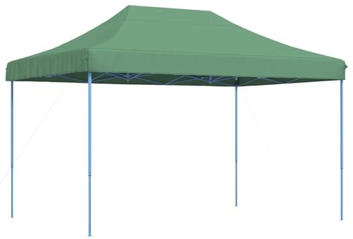 vidaXL Tenda Party Verde 279 x 410 x 315 cm Tessuto Oxford, Tendone per Giardino e terrazza, rifugio per Eventi, Gazebo all'aperto Portatile, Tenda Resistente ai Raggi UV, Montaggio Veloce, Resistent