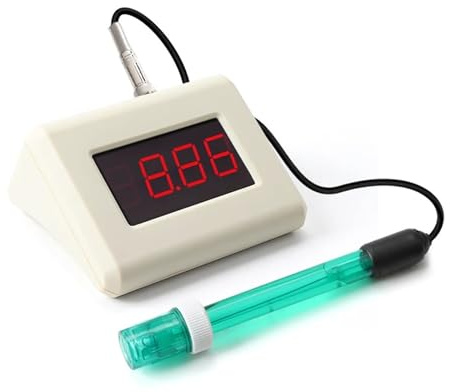 KXJQBM Bodenmessgerät, Digitales professionelles PH-Meter 0,00-14 Wasserqualitätstester Messung Acidometer Instrumentenanalyse for Schwimmbadaquarium für Gartenarbeit, Landwirtschaft