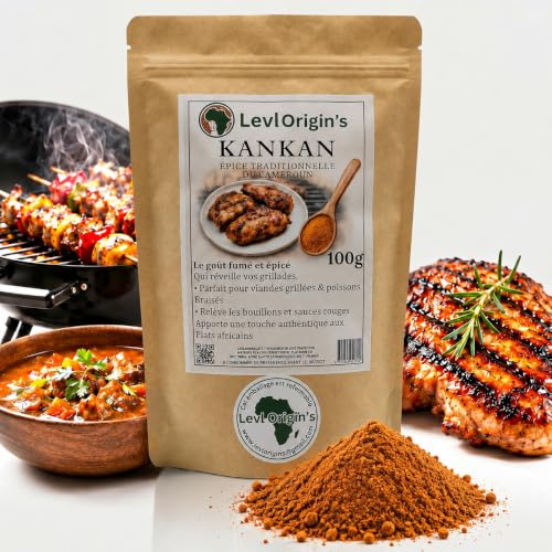 KANKAN – Épice traditionnelle africaine fumée et légèrement piquante Ivoirienne – 100% naturel – Pour Grillade, Barbecue
