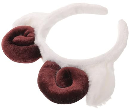 Baluue Goat Headband with Ram Horns and Plush Lamb Costume Ears, Comfortable Animal Cosplay Costume Headbands for Birthday Parties and Carnival Events, Unique and Fun Design