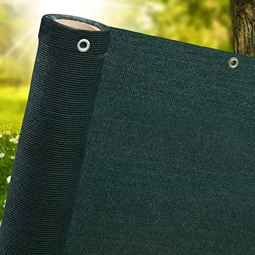 Pro-Tec 220gsm Privacy Netting Garden Screening Balony Screen Fence Nett Windbreak Fencing 95 Percent Shad Net Green 1m x 15m