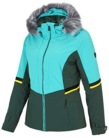 Ziener Women's Toyah Lady Ski Snowboard Jacket Breathable Waterproof Zebra Print 34, womens, 194102, mermaid green, 36 (EU)