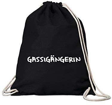 clothinx Gassigängerin Baumwoll-Beutel Schwarz
