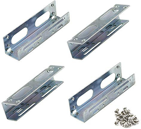 PHITUODA 3,5 Zoll auf 5,25 Zoll Festplattenschacht Metallhalterung Adapter für 5,25 Zoll interne Laufwerke, HDD-Laufwerk-Adapter – 2 Paar