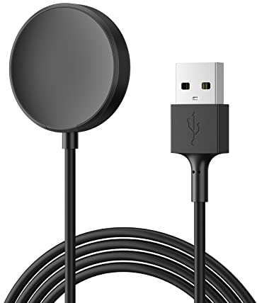 Wanme Chargeur Compatible avec Samsung Galaxy Watch 8/8 Classic/7/FE/ULTRA/6/6 Classic/5/5 Pro/4/4-Classic/3/Active 2/Active, 100cm Câble USB Remplcmet pour Samsung Watch (Noir)