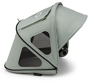 Bugaboo Capota ventilada Dragonfly, extensible para una protección adicional y una protección solar óptima, repelente al agua, Pine Green