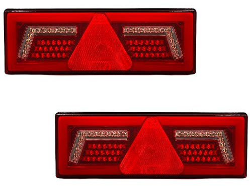 PILOTOS TRASEROS LED NEÓN 6 FUNCIONES CON TRIANGULO 12V 24V (Lado Derecho y Izquierdo)