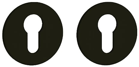 Kleberosetten | 2 mm hoch | Schwarz matt | 3M-Folie (PZ-Rosette)