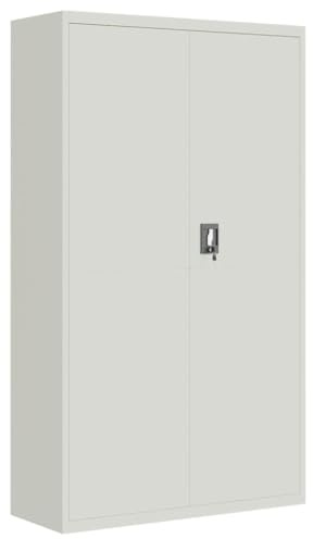 vidaXL Classeur Gris Clair 105x40x180 cm Acier, Armoire à dossiers, Armoire de Rangement, Armoire de Bureau, Armoire de classement, unité de Rangement