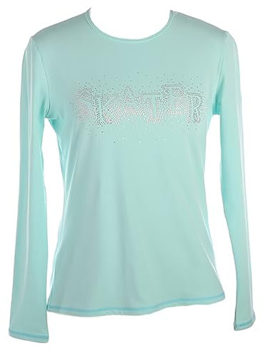 Youthful flying Eiskunstlauf Jacken für Frauen und Mädchen Eiskunstlauf Skating Anzug Strass Sportbekleidung(Size:3XL,Color:Blau)