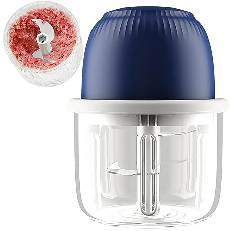 Lnhgh Picadora Eléctrica | Batidora Eléctrica de Ajo | Pequeño Robot de Vegetales Recargable, Cortador de Cebolla para Carne, Ajo, Cebolla, Nueces, Pimiento Picante
