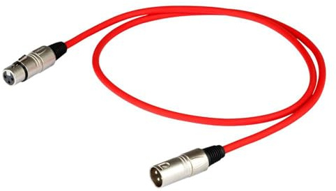 PROEL BULK250LU10RD - Cavo audio professionale bilanciato connettori Cannon XLR 3P Maschio a Cannon XLR 3P Femmina - 10mt, guaina Rossa