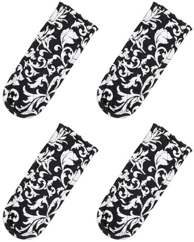 Sourcing Map 4Pcs Black Cotton Pot Holders, Heat Resistant Iron Skillet Handle Covers, 2.8 x 7.5 Inch