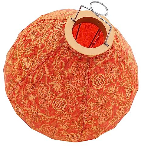 Yardenfun Antike Orange Hängelaterne Deko Laternen Außen Gartendekoration Party Lampion Vintage Stofflaterne Leicht Und Platzsparend Praktisch Für Herbstfest
