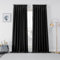 Joydeco Cortinas Opaca Termicas Aislantes Frio y Calor An 140 x Al 245 Negro 2 Piezas Cinta Fruncidora Riel para Salon Dormitorio