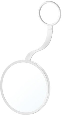 TAILI Fogless Shaving Mirror Wall Mounted For Bathroom, Hanging Shower Mirrors for Shaving Anti Fog, NO-Drilling & Removable, Shatterproof Waterproof, For Shower, Travel, Camping, Rounded & White