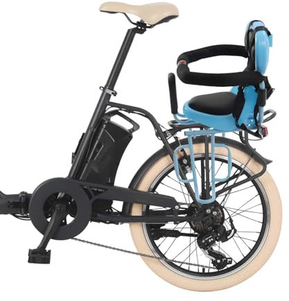 HINOPY - Kinderfahrradsitz, Kindersitz Fahrrad Hinten Sicherheits-Kindersitz Fahrradkindersitze mit Pedal, Armlehne und Sicherheitsbügel - bis 30 kg für Familienräder, Citybikes, Mountainbikes (Blau)