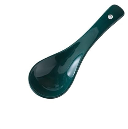 CAFIEDR Cuchara sopera de cerámica, 6 Piezas, Cuchara sopera de Porcelana China asiática para Sopa, Bolas de Masa hervida, wonton, café, Postre, Cuchara para Helado de (Verde)