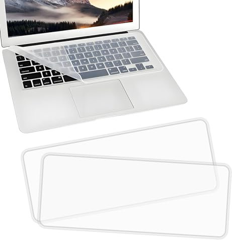 EKIND 2 Sheets Universal Waterproof and Dustproof Keyboard Cover for 12-14 Inch Laptops, with Keypad Keyboard Cover Size (L:12.2 x W:5.08), Ultra Thin Silicone Skin Protector (Transparent)