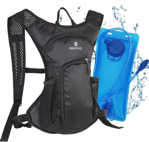 BBAIYULE Zaino per bere con bolla d'acqua | zaino da corsa | zaino da corsa con bolla d'acqua da 2 l | zaino per bere bicicletta | corsa, ciclismo e jogging