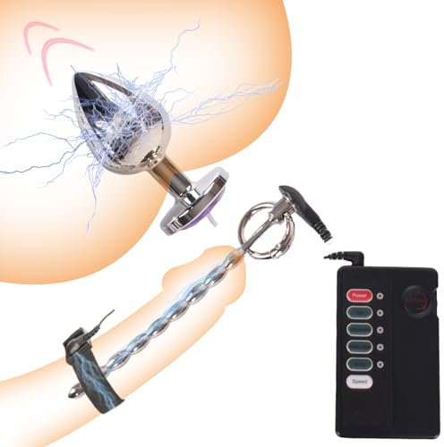Kit d'électrostimulation, dilatateur électrique avec perles métalliques, sonde urétrale électrique et plug anal, anneau pénien électrique pour masturbation, jouets sexuels pour hommes et femmes