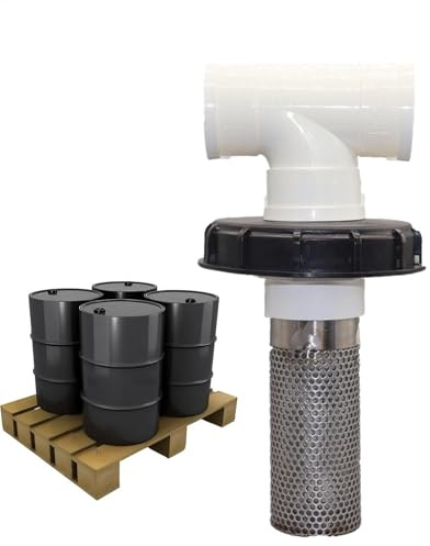 Zunishaone Filtro di ingresso del tubo da giardino, filtro del filtro di ingresso del tubo, Filtro per tubo di scarico 'acqua piovana, Attacco per tappo del tubo del filtro del secchio a pioggia per